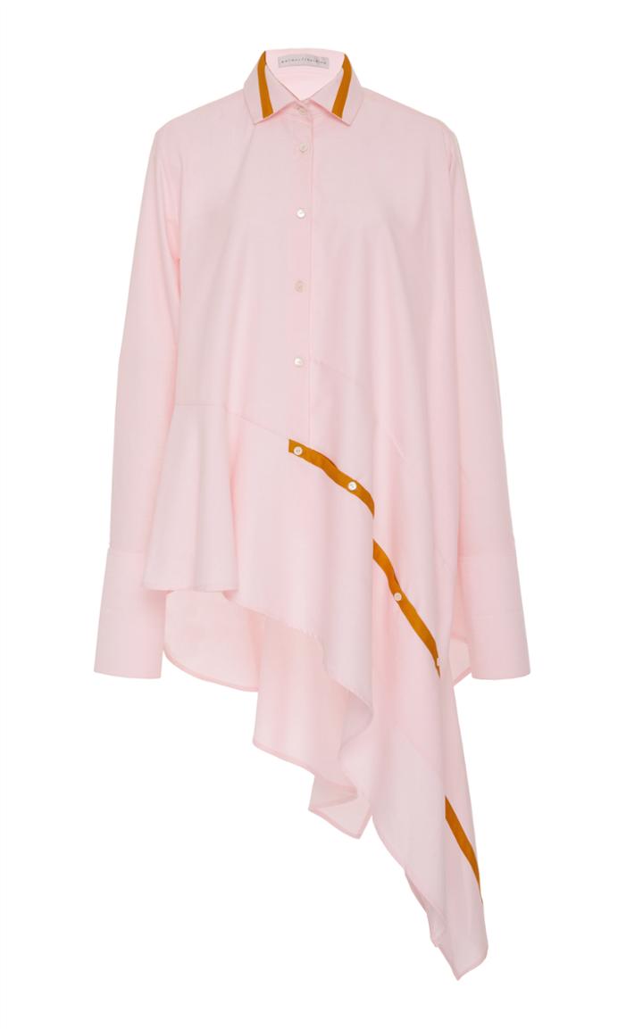 Palmer/harding Palmer//harding Pink Spicey Asymmetrical Shirt