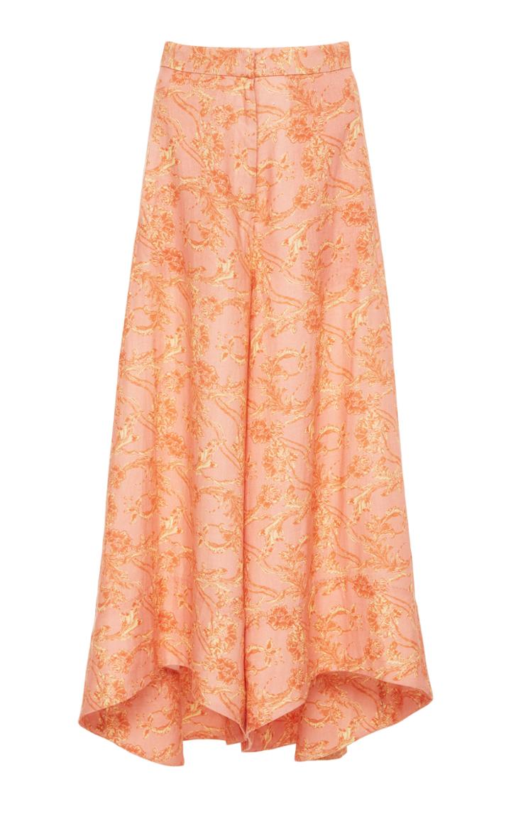 Amur Prudence Printed Wide-leg Linen Pants