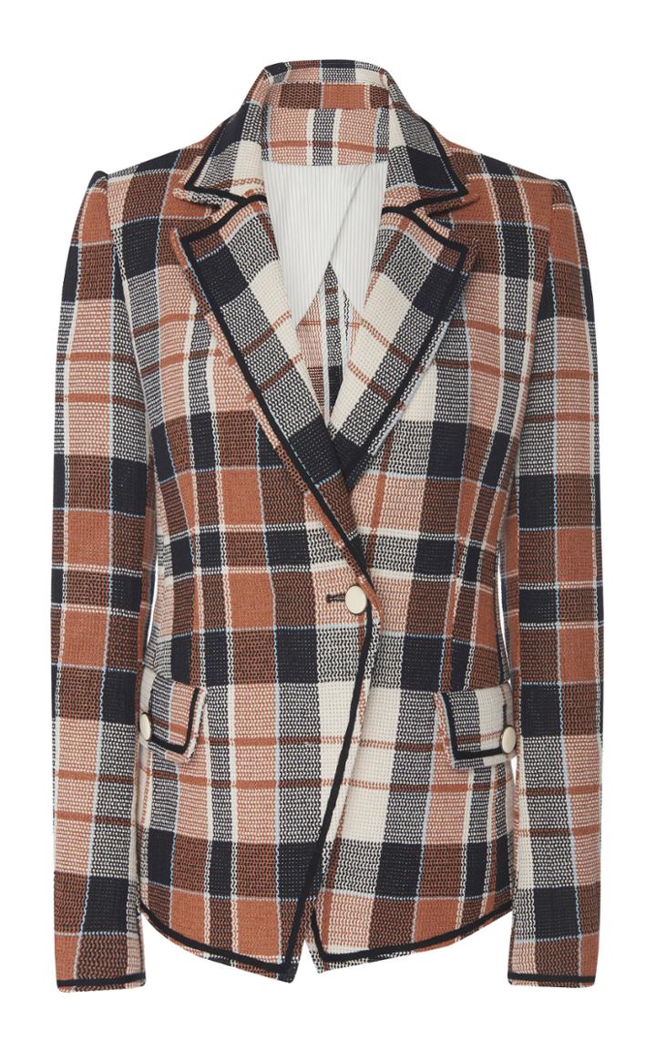 Veronica Beard Utah Cotton Plaid Blazer