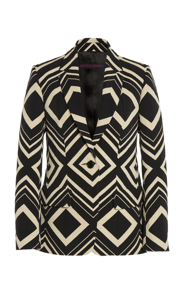 Moda Operandi Martin Grant Geometric Twill Blazer