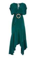 Silvia Tcherassi Protea Belted Wrap-effect Silk-blend Midi Dress
