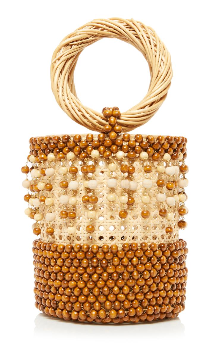 Rosantica Cora Wood And Wicker Bag