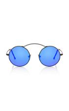 Spektre Met-ro Blue Round-frame Stainless Steel Sunglasses