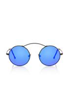 Spektre Met-ro Blue Round-frame Stainless Steel Sunglasses