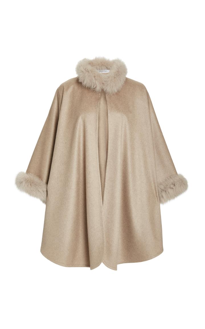 Max Mara Fur-lined Cashmere Cape