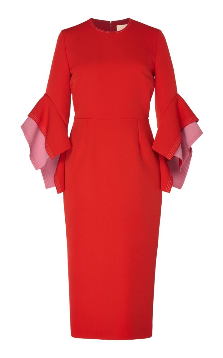 Roksanda Ronda Two-tone Crepe Midi Dress