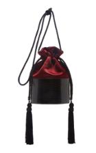 Hunting Season Lola Small Leather And Satin Bucket Bag