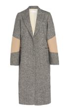 Victoria Beckham Patch Sleeve Tailored Wool Coat