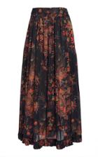 Moda Operandi Paco Rabanne Floral-print Satin Midi Skirt