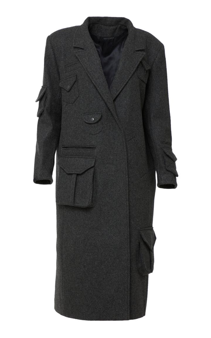 Moda Operandi Mach & Mach Oversized Cargo Coat Size: Xs