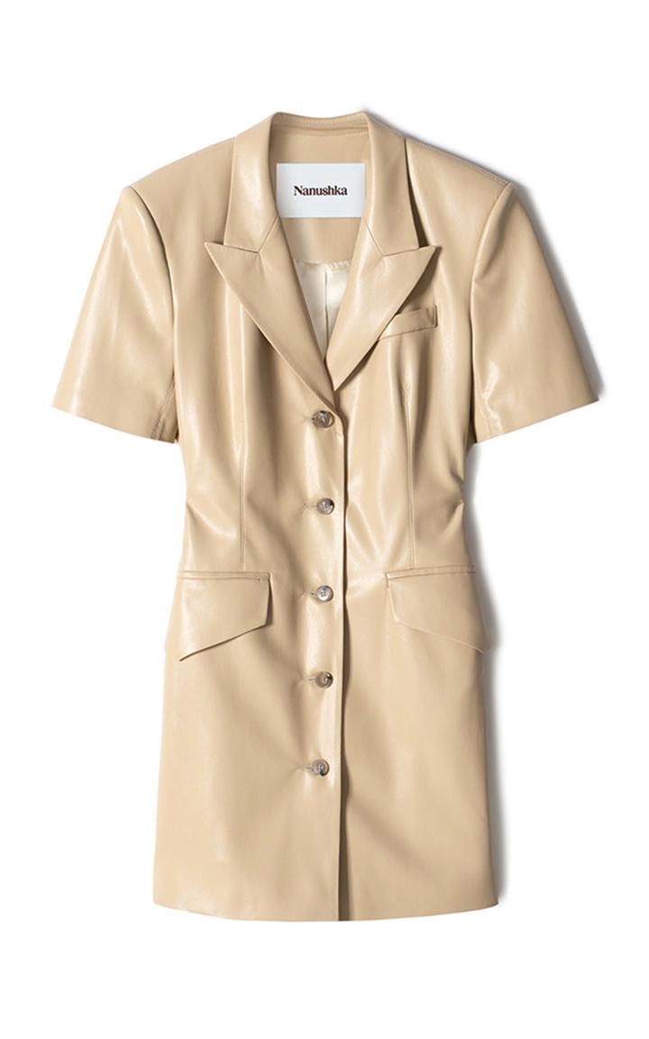 Moda Operandi Nanushka Anco Faux-leather Shirt Dress