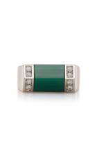 Fratelli Piccini Tetti Di Firenze 18k Gold Malachite And Diamond Ring