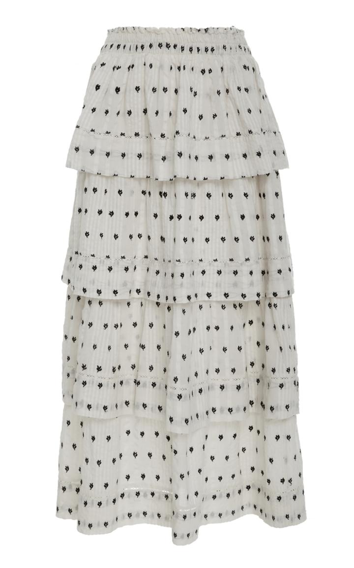 Loveshackfancy Claire Tiered Midi Skirt