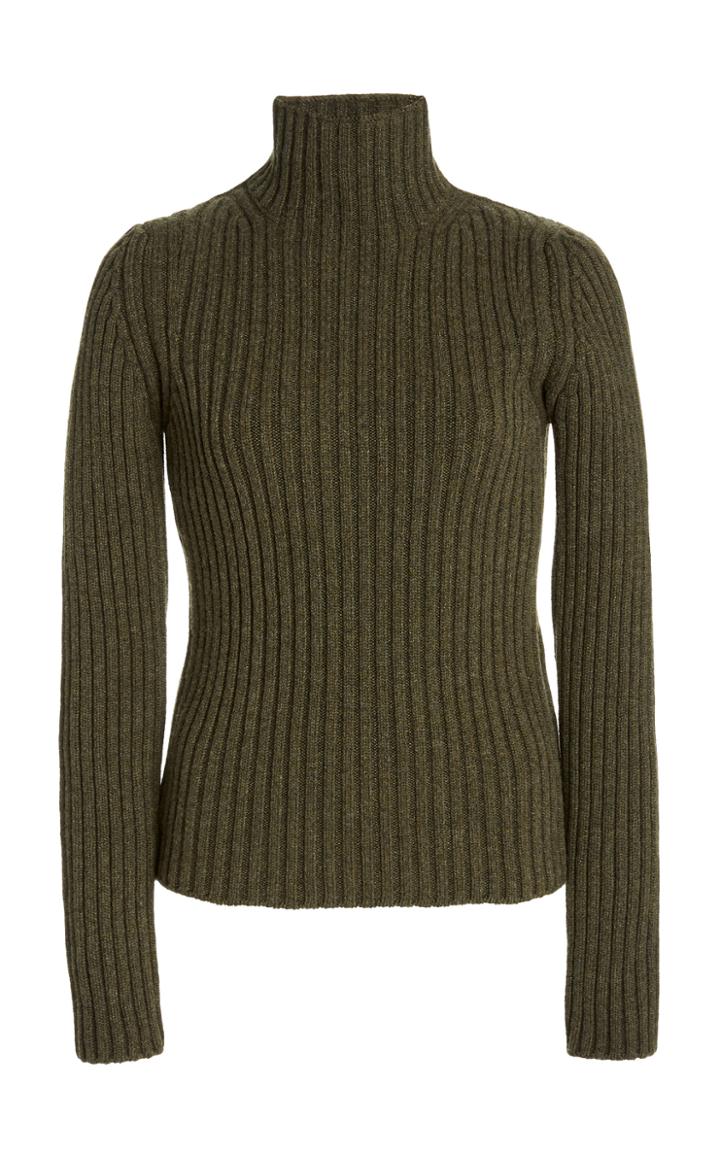 Moda Operandi Michael Kors Collection Ribbed-knit Cashmere Turtleneck Sweater