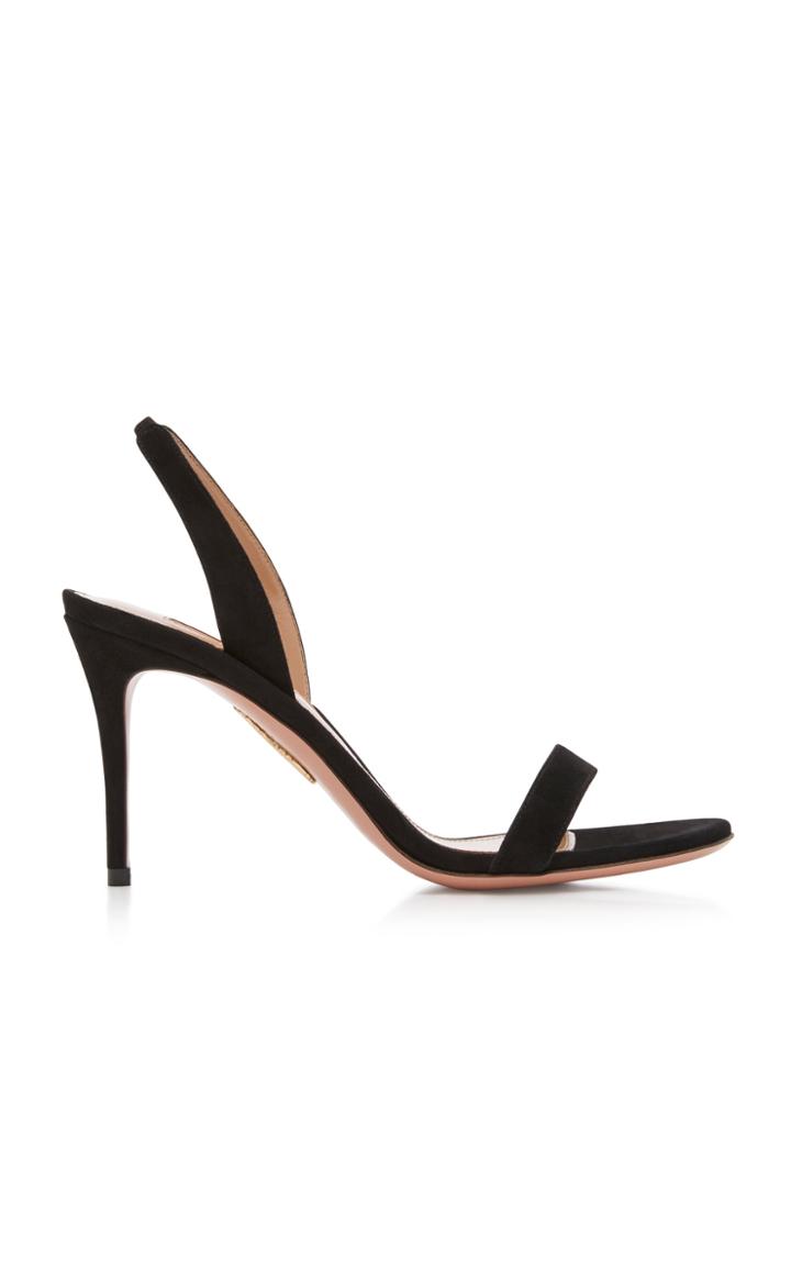 Aquazzura So Nude Suede Sandals