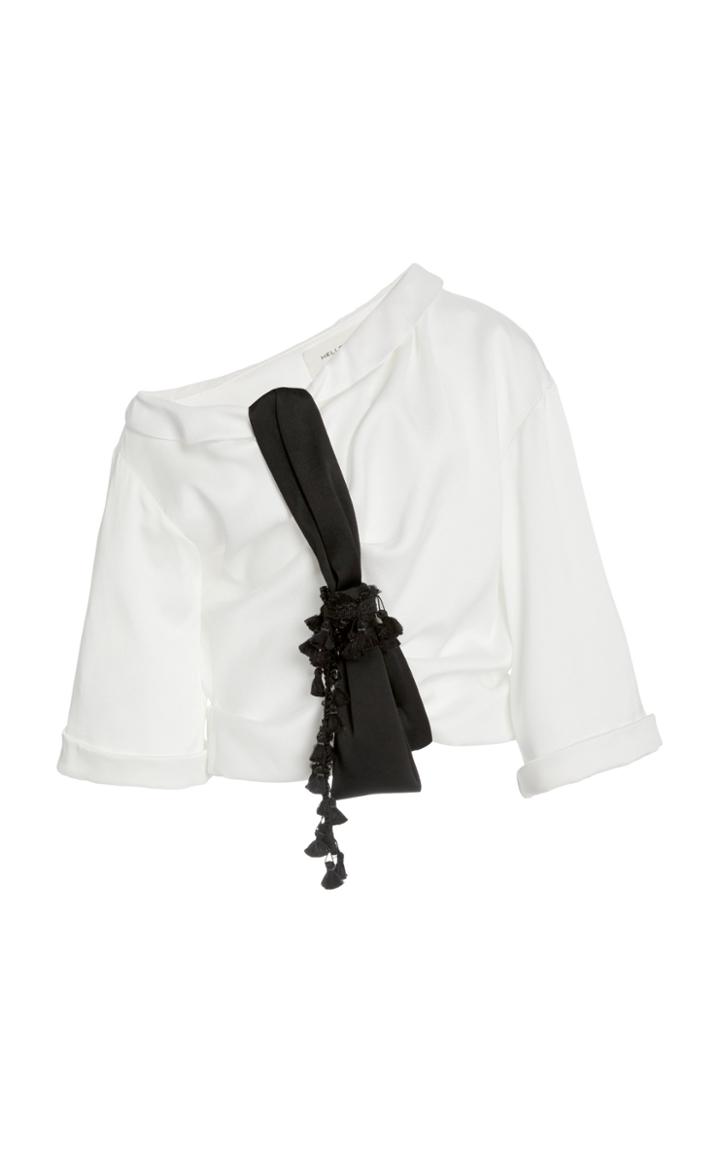 Moda Operandi Hellessy Foxton Ruched Bow Top
