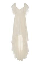 Giambattista Valli Asymmetric Tiered Silk-georgette Maxi Dress