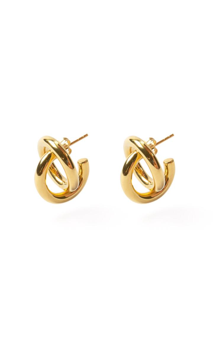 Moda Operandi Flash Jewellery Gold Knot Hoops