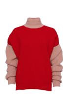 Moda Operandi Brandon Maxwell Two-tone Wool-blend Turtleneck Sweater