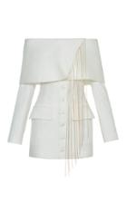 Aleksandre Akhalkatsishvili Fringed Cotton Blazer Dress