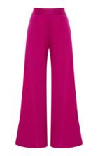 Marchesa Silk Wool Wide Leg Trousers