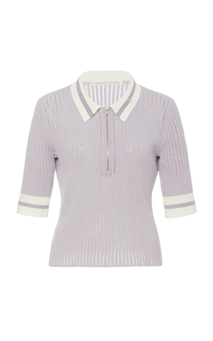 Moda Operandi Veronica Beard Jorja Half-zip Ribbed Polo Size: Xs