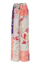 Etro Floral-patterned Silk-blend Pants