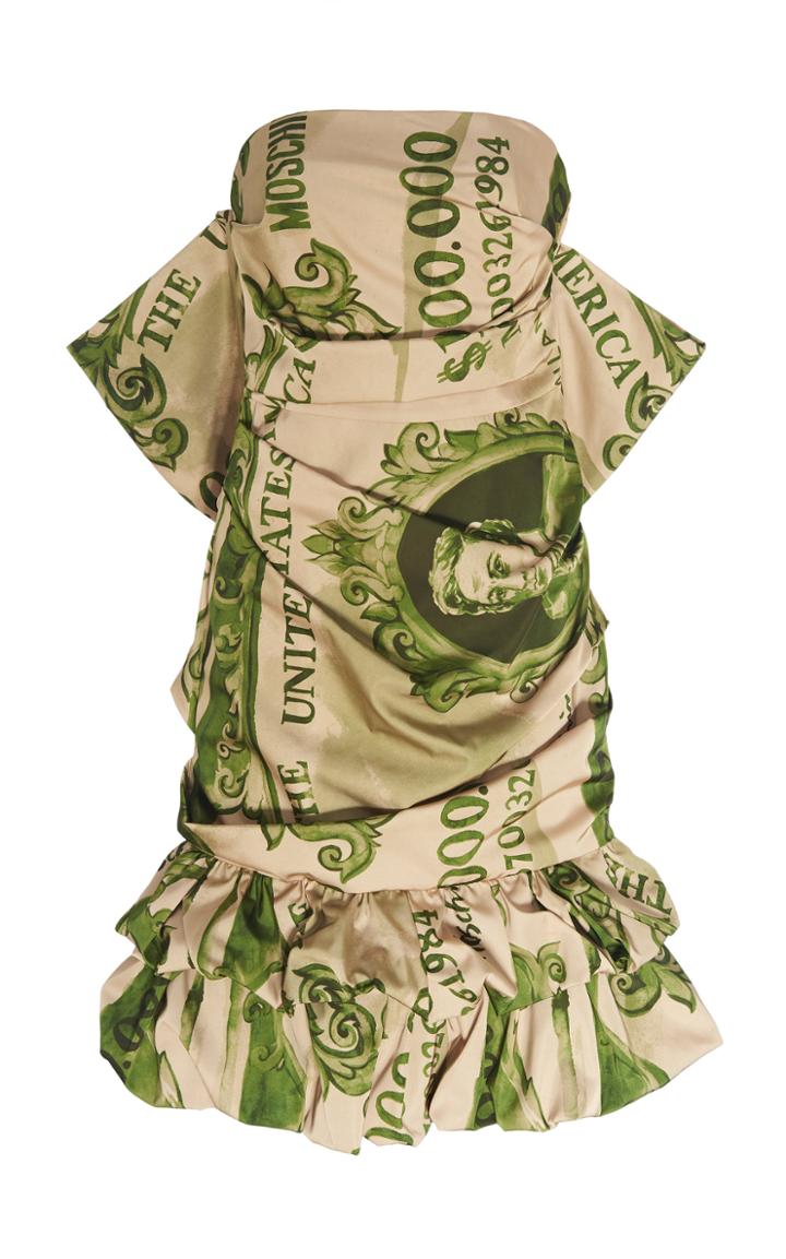 Moschino Ruched Printed Knee-length Dress
