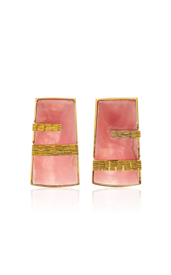 Guita M Rhodochrosite Rock Earrings