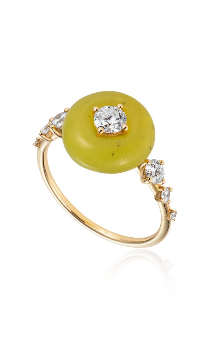 Fernando Jorge Orbit Diamond, Serpentine 18k Yellow Gold Ring