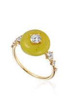 Fernando Jorge Orbit Diamond, Serpentine 18k Yellow Gold Ring