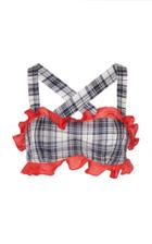 Rahul Mishra Ruffled Linen Crop Top