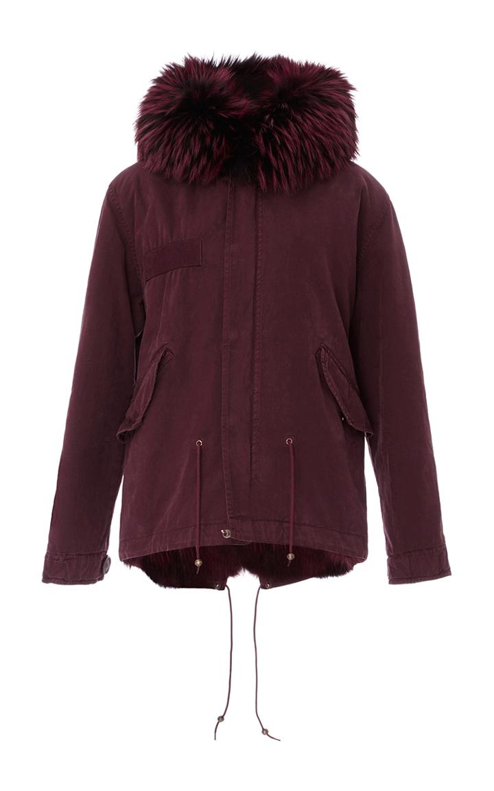 Mr & Mrs Italy Coyote Lined Mini Parka