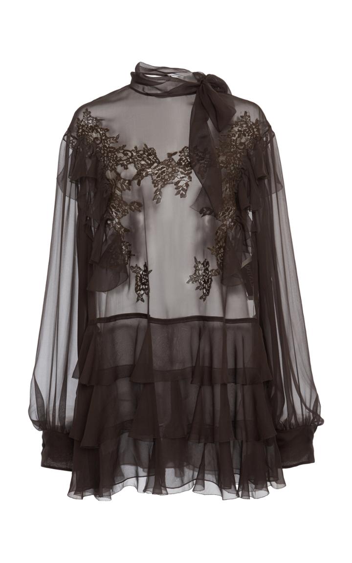 Moda Operandi Valentino Ruffled Silk-organza Top
