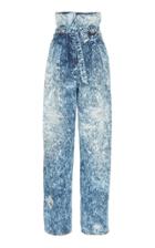 Balmain Paperbag High-rise Wide-leg Stretch Jeans