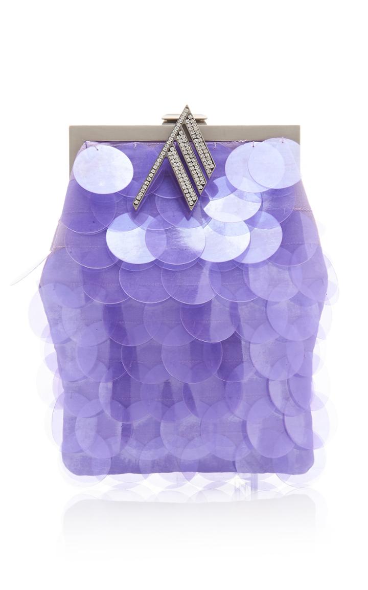 Attico Jackie Sequin-embellished Clutch