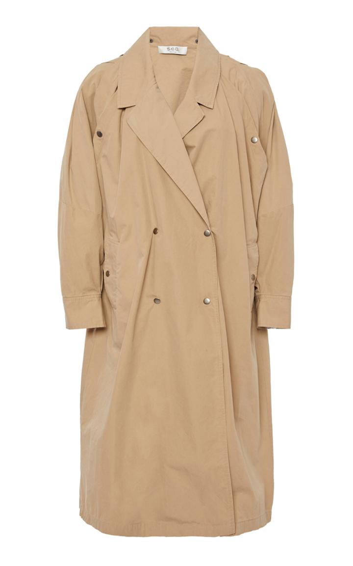 Moda Operandi Sea Gabriette Double-breasted Cotton Coat Size: Xxs