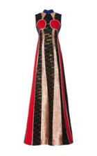 Hussein Bazaza Geometric Mock Neck Gown