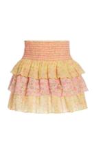 Loveshackfancy Daffodil Tiered Floral Cotton Mini Skirt
