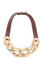 Marni Gold-tone Leather Necklace