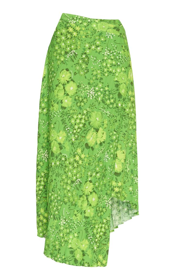 Balenciaga Twisted Pleats Midi Skirt