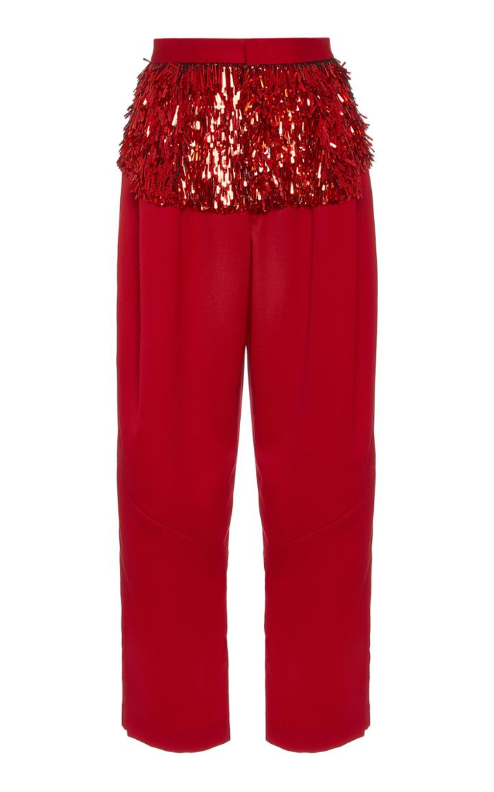 Rachel Comey Divide Embellished Pleated Wool Pants