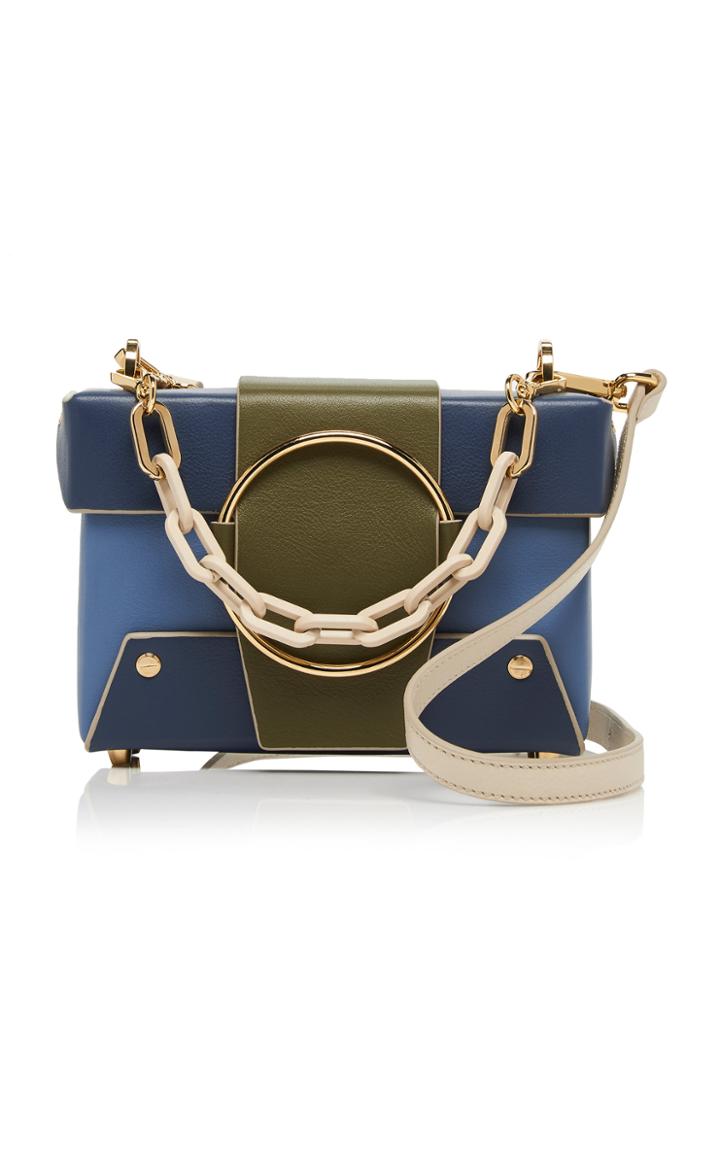 Yuzefi Asher Color-block Textured-leather Shoulder Bag
