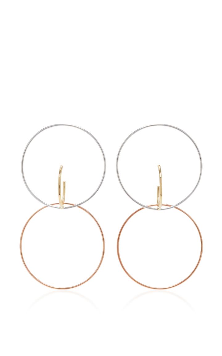 Charlotte Chesnais Galilea Gold-dipped And Silver Hoop Earrings