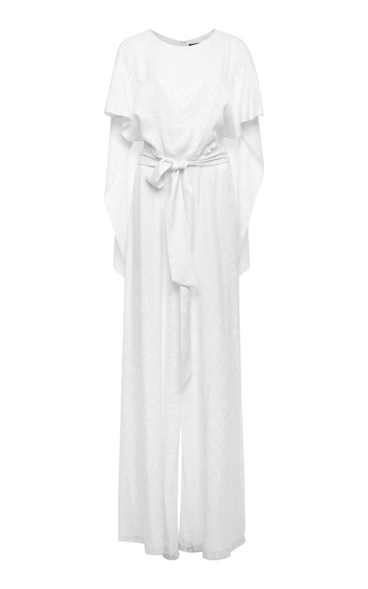 Sally Lapointe Jacquard Cape Jumpsuit