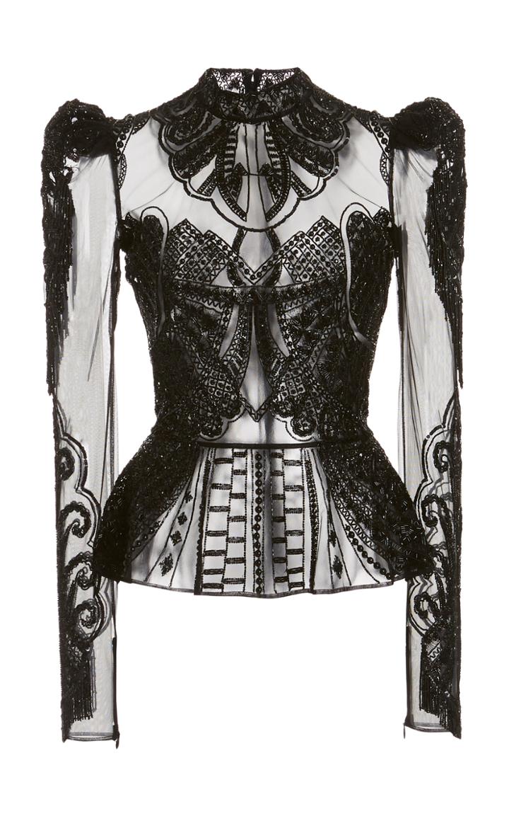 Moda Operandi Zuhair Murad Deco Embroidered Blouse