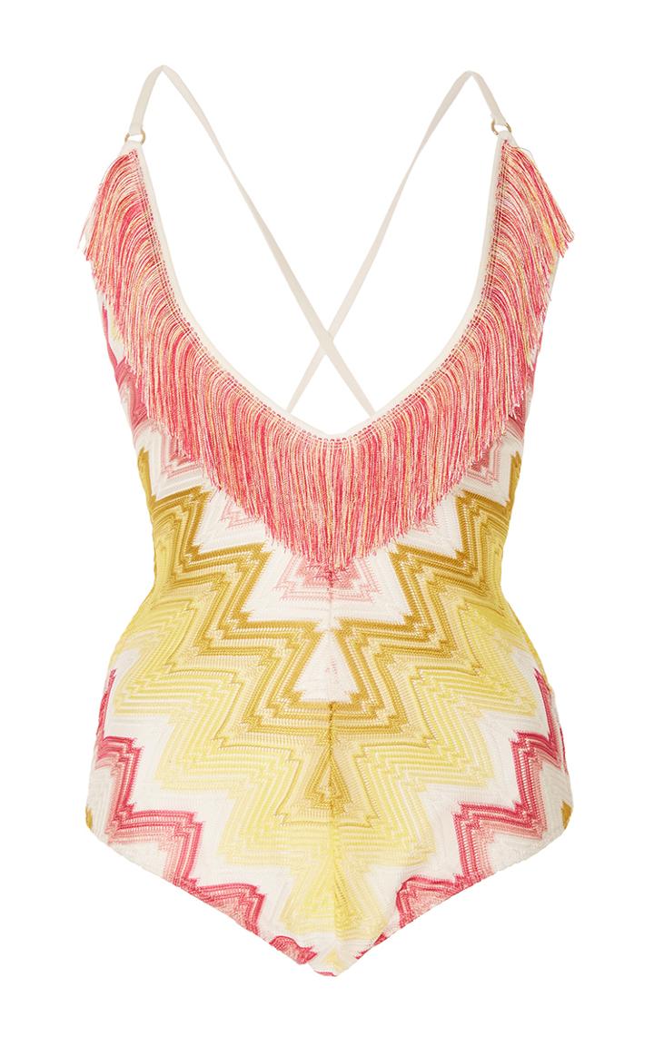 Missoni Mare Zig Zag Fringe Maillot