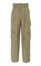 Rosie Assoulin Belted Printed Twill Cargo Pants
