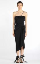 Moda Operandi N21 Asymmetric Chain-detailed Draped Crepe Midi Dress