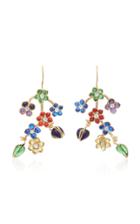 Gripoix Glamour Pierced 24k Gold-plated Glass And Crystal Drop Earrings